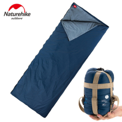 Спальный мешок Nature Hike MINI ULTRA LIGHT увеличенный размер 205x85см, вес 1кг, 8-15℃ синий