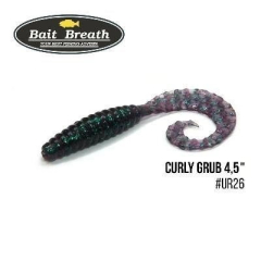 Силиконовая приманка Bait Breath Curly Grub 4.5" (8шт) (Ur26 Junberg/green seed)