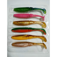 Силиконовая приманка Nomura Rolling Shad (їстівний) 100мм 9g. цвет 069 (sexy pink) 6шт (MIX)