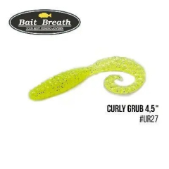 Силіконова приманка Bait Breath Curly Grub 4.5" (8шт) (Ur27 Chartreuse/silver)