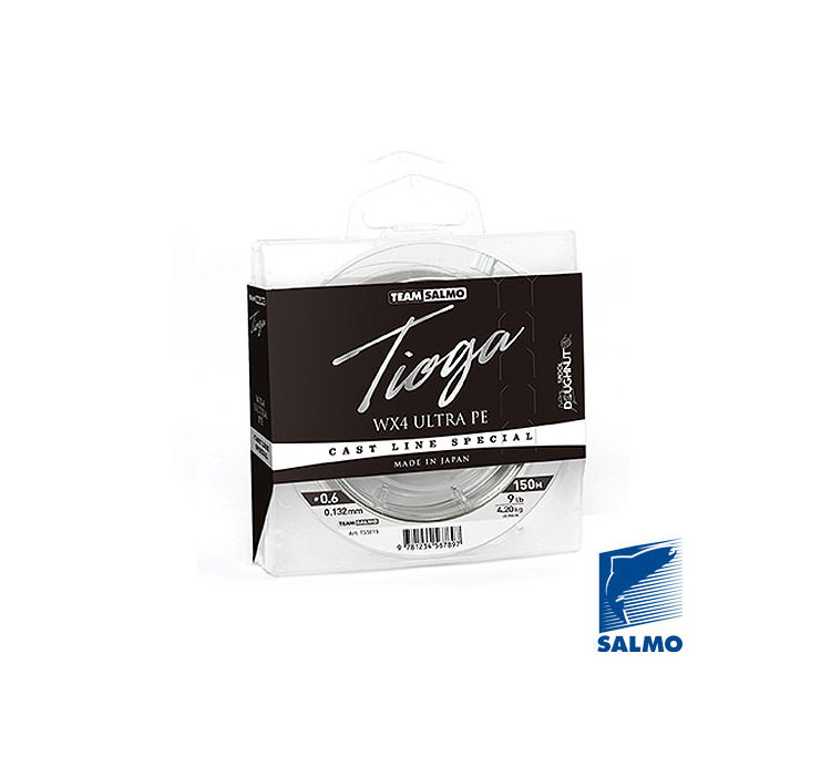 Шнур Salmo Tioga Silver Grey 150м 0,153мм - 1 Шнур Salmo Tioga Silver Grey 150м 0,153мм - 1