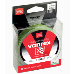 Шнур Lucky John Vanrex X8 120м 0,13мм Light Green