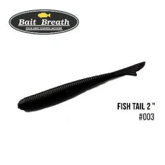 Силиконовая приманка Bait Breath U30 Fish Tail 2" (10 шт.) (003 Solid Black)
