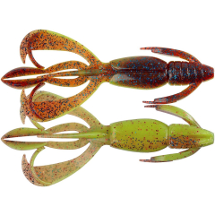 Силиконовая приманка Keitech Crazy Flapper 4.4" (6 шт/уп) к:eal#15T Grape Chart red