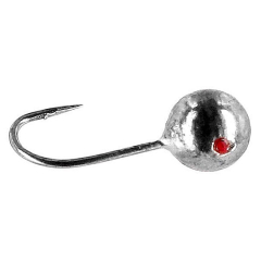 Мормышка Mikado Шар с отверстием 0,5гр серебро