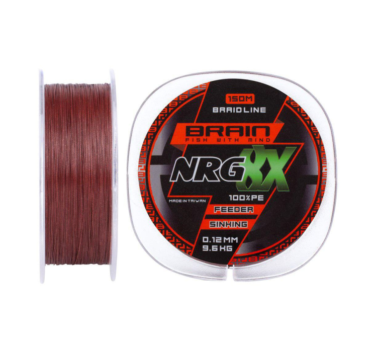 Шнур Brain NRG 8X sinking 150m 0.20mm 16.8kg ц:brown - 1 Шнур Brain NRG 8X sinking 150m 0.20mm 16.8kg ц:brown - 1