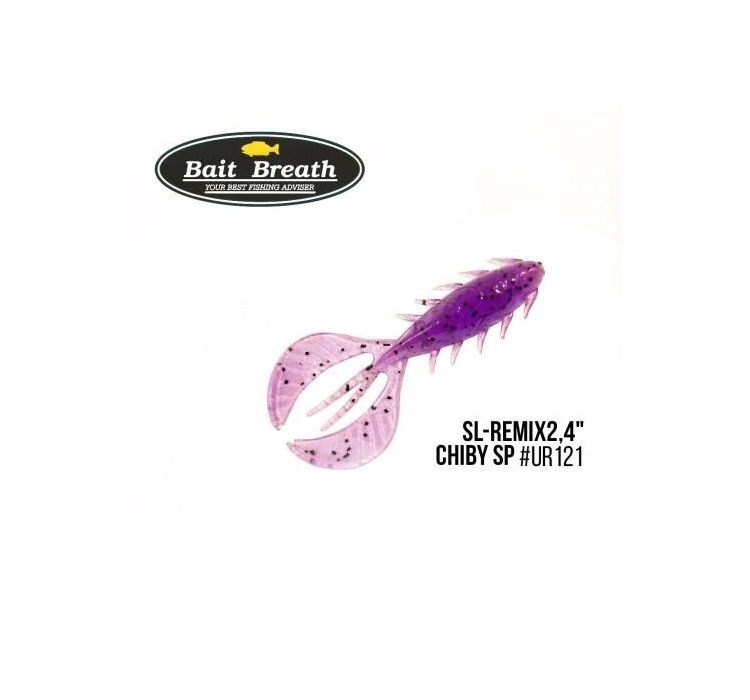 Силіконова приманка Bait Breath SL-Remix Chiby SP 2.4" (10 шт) (Ur121 Grape/Seed) - 1 Силіконова приманка Bait Breath SL-Remix Chiby SP 2.4" (10 шт) (Ur121 Grape/Seed) - 1