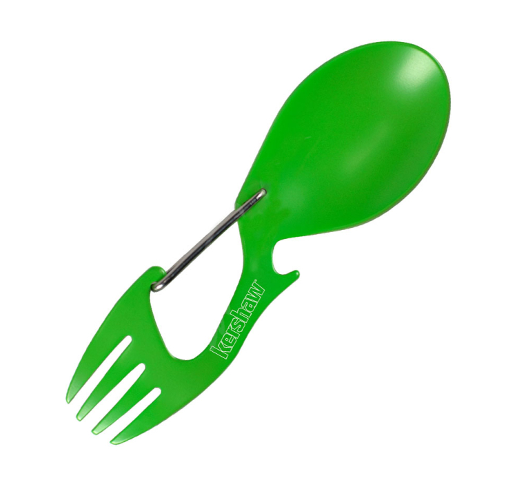 2 в 1 - ложка + виделка Kershaw Ration, зелена - 1 2 в 1 - ложка + виделка Kershaw Ration, зелена - 1