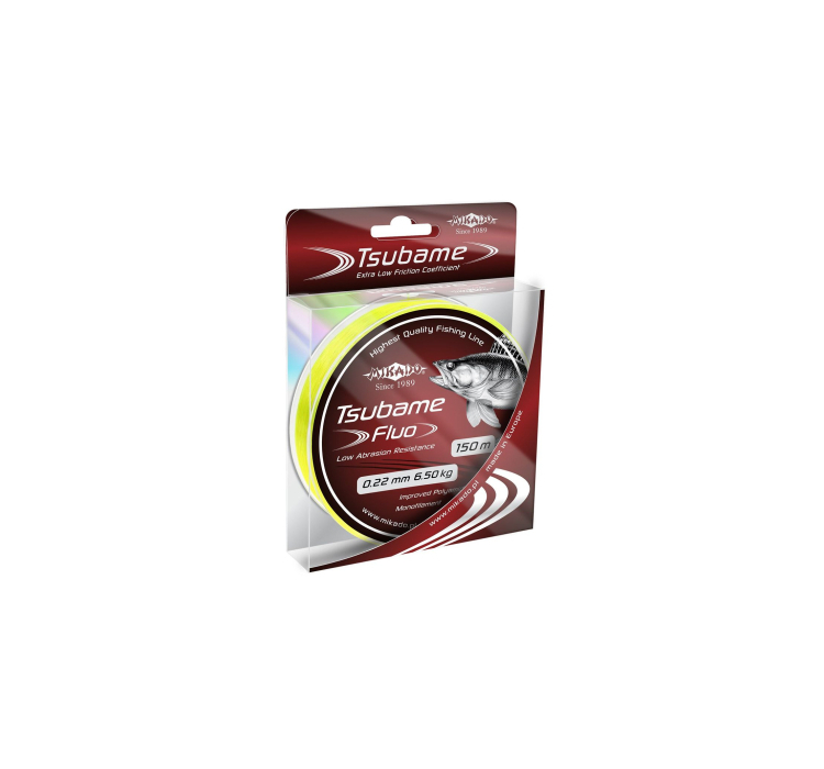 Жилка Mikado Tsubame Fluo 150м 0,22мм 6,5кг (жовтий) - 1 Жилка Mikado Tsubame Fluo 150м 0,22мм 6,5кг (жовтий) - 1