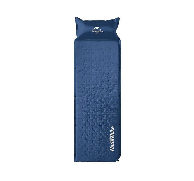 Широкий надувной коврик с подушкой Nature Hike ULTRALIGH TPU 185х60х2,5см, вес 1кг, синий - 1 Широкий надувной коврик с подушкой Nature Hike ULTRALIGH TPU 185х60х2,5см, вес 1кг, синий - 1