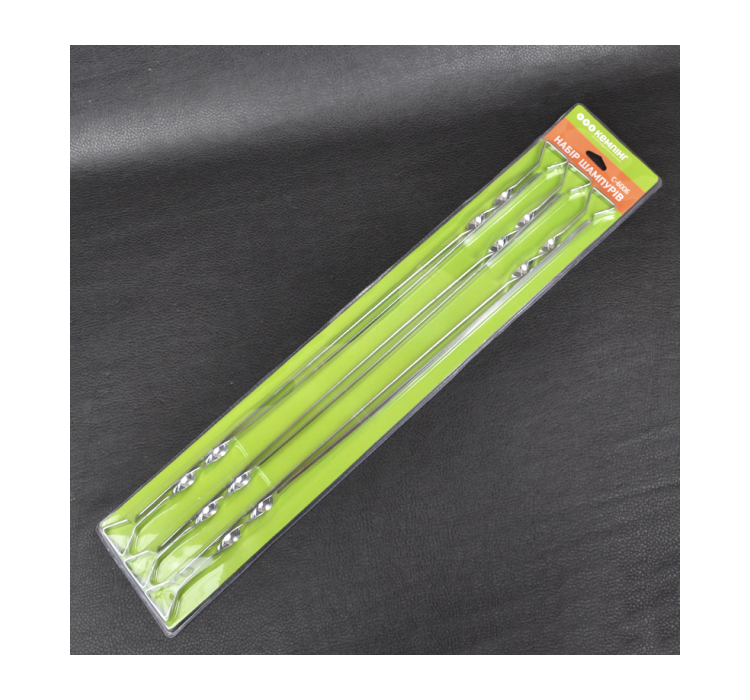 Шампур для шашликів КЕМПІНГ C-6006 (60х2.0мм, 6шт), нержавіюча сталь - 6 Шампур для шашликів КЕМПІНГ C-6006 (60х2.0мм, 6шт), нержавіюча сталь - 6