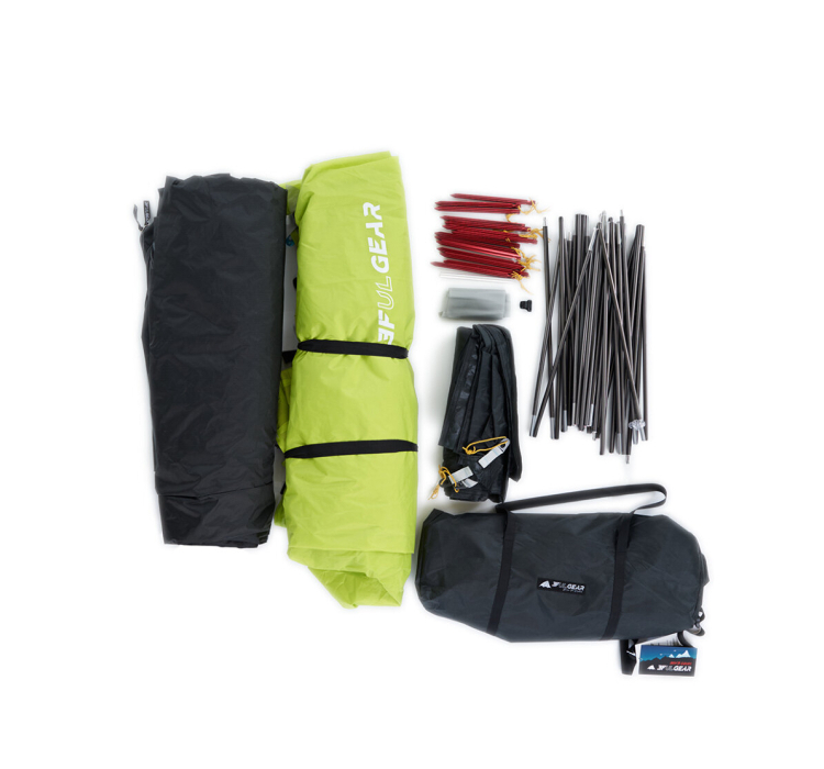 Палатка двухместная 3F Ul Gear Floating Cloud 2 15D 3 season зеленый - 17 Палатка двухместная 3F Ul Gear Floating Cloud 2 15D 3 season зеленый - 17