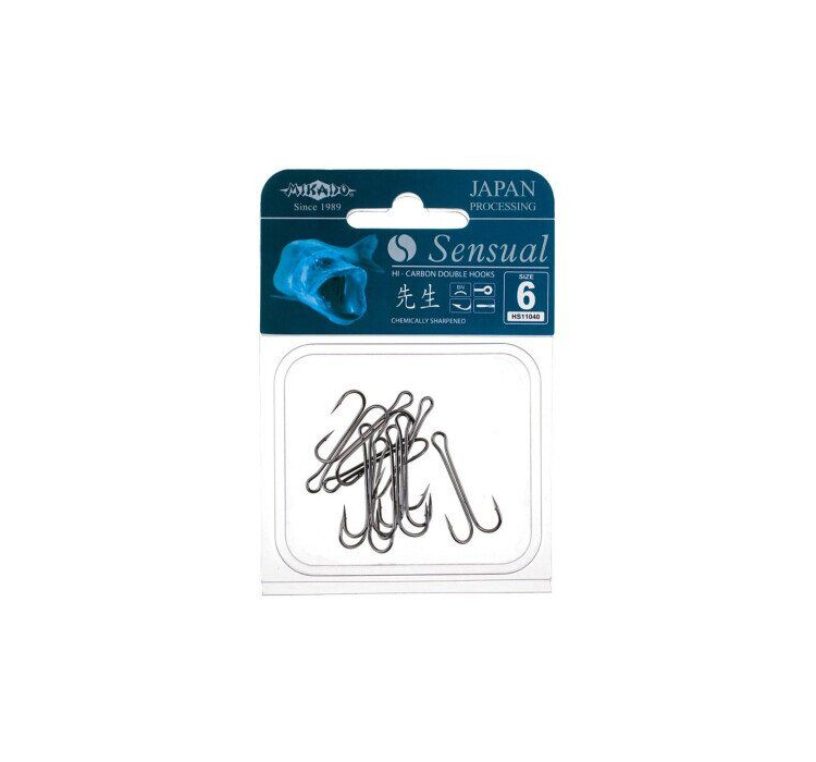 Крючок-двойник Mikado Sensual Double Hook №2/0 6шт. (black nickel) - 1 Крючок-двойник Mikado Sensual Double Hook №2/0 6шт. (black nickel) - 1