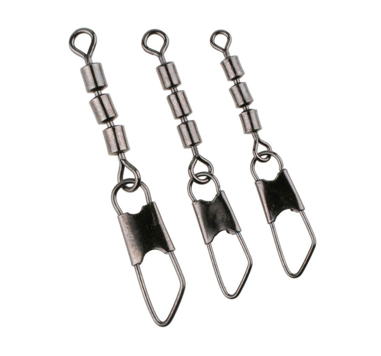 Вертлюжок потрiйний роликовий Mikado з застiбкою Crossline № 8 5кг 10шт./уп. - 1 Вертлюжок потрiйний роликовий Mikado з застiбкою Crossline № 8 5кг 10шт./уп. - 1