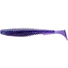 Силиконовая приманка FishUP U-Shad 3.5"" #060 - Dark Violet/Peacock & Silver (8шт/уп)
