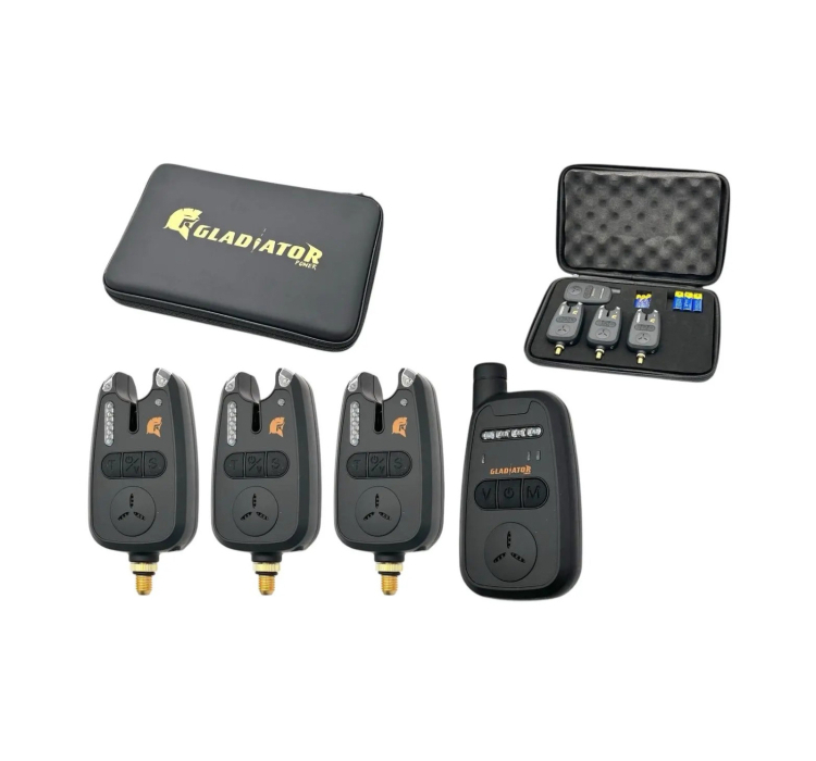Набір сигналізаторів GLADIATOR RF298 3+1 Black з пейджером Набір сигналізаторів GLADIATOR RF298 3+1 Black з пейджером