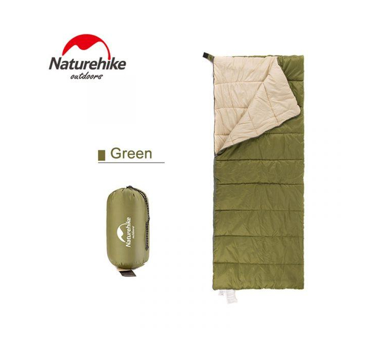 Спальний мішок Nature Nike літній H150 190x75см, вага 0,8кг, 11-15℃ зелений - 1 Спальний мішок Nature Nike літній H150 190x75см, вага 0,8кг, 11-15℃ зелений - 1