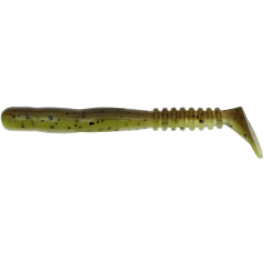 Силиконовая приманка Reins Rockvibe Shad 2" B08 Green Pumpkin Chart Melon 16шт