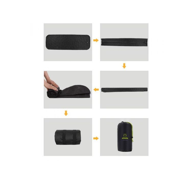 Надувний карімат Atepa COMFORT LIGHT (AM1902) BLACK - 3 Надувний карімат Atepa COMFORT LIGHT (AM1902) BLACK - 3