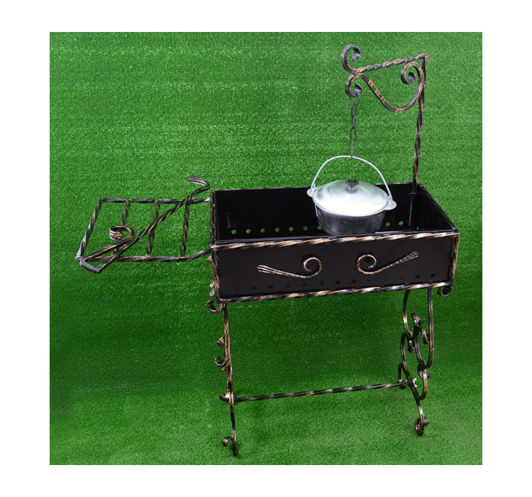 Мангал для шашликів (10-місний), кований - 14 Мангал для шашликів (10-місний), кований - 14
