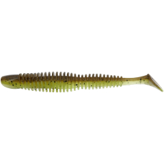 Силіконова приманка Reins Bubbring Shad 4" B08 Green Pumpkin Chart Melon (6 шт./пач.)