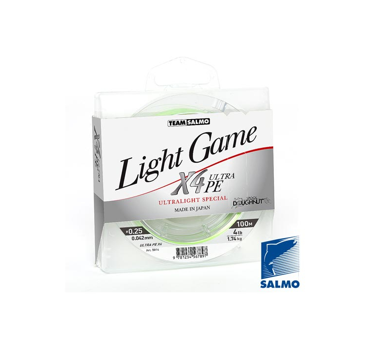 Шнур Team Salmo Light Game X4 100м 0,042мм Fine Green - 1 Шнур Team Salmo Light Game X4 100м 0,042мм Fine Green - 1