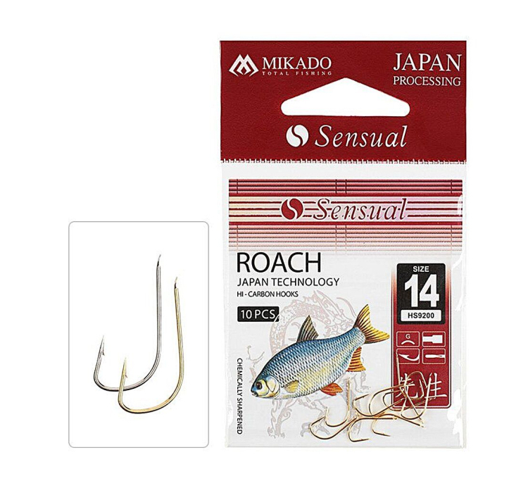 Крючок Mikado Sensual Roach 9200 № 12 (лопатка) 10шт. (nickel) - 1 Крючок Mikado Sensual Roach 9200 № 12 (лопатка) 10шт. (nickel) - 1