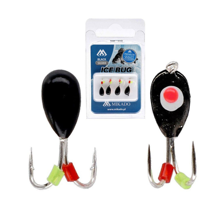 Мормышка Mikado Ice Bug 4мм 0.85гр черный/черный 4шт. - 1 Мормышка Mikado Ice Bug 4мм 0.85гр черный/черный 4шт. - 1