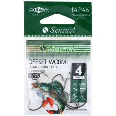 Офсетный крючок Mikado Sensual Offset Worm I (черный никель) № 1