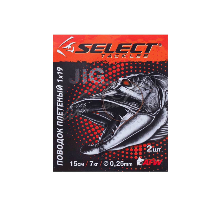 Поводок Select плетеный 1х19 20см 10кг (2шт/упак) - 1 Поводок Select плетеный 1х19 20см 10кг (2шт/упак) - 1