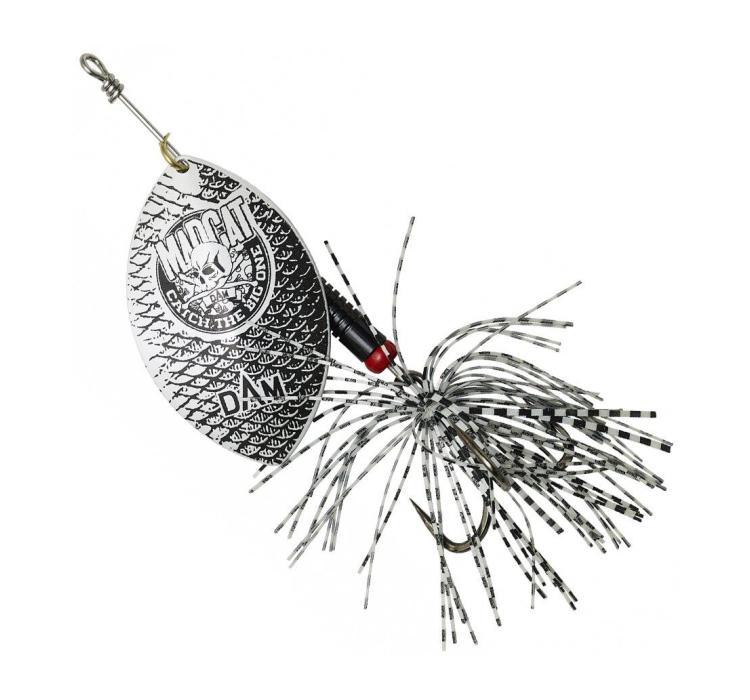 Блешня-вертушка на сома DAM MADCAT Big Blade Spinner 55гр трійник №3/0 (PEARL WHITE) - 1 Блешня-вертушка на сома DAM MADCAT Big Blade Spinner 55гр трійник №3/0 (PEARL WHITE) - 1