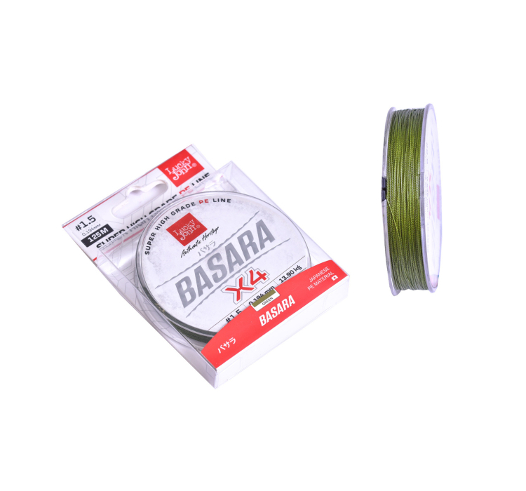 Шнур Lucky John Basara 125м 0,19мм Green - 1 Шнур Lucky John Basara 125м 0,19мм Green - 1