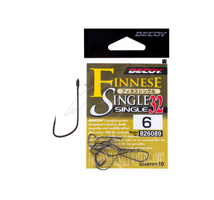 Крючок Decoy Single32 #6 (10 шт/уп) - 4 Крючок Decoy Single32 #6 (10 шт/уп) - 4