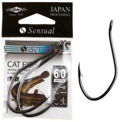 Крючок Mikado Sensual Cat Fish №8/0 (ушко) 2шт. (black nickel)