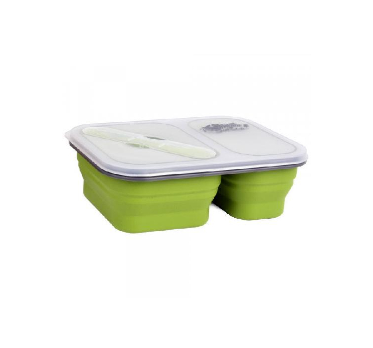 Контейнер 2 відсіки силіконовий Tramp TRC-090-olive - 2 Контейнер 2 відсіки силіконовий Tramp TRC-090-olive - 2