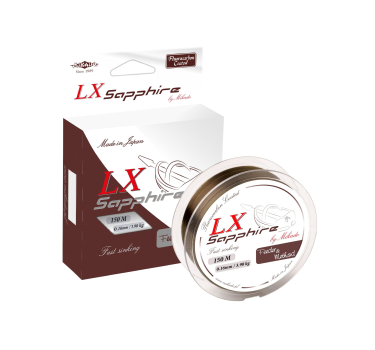 Леска Mikado Lx Sapphire Feeder & Method 150м 0,30мм 11,05кг (бронзовый) - 1 Леска Mikado Lx Sapphire Feeder & Method 150м 0,30мм 11,05кг (бронзовый) - 1