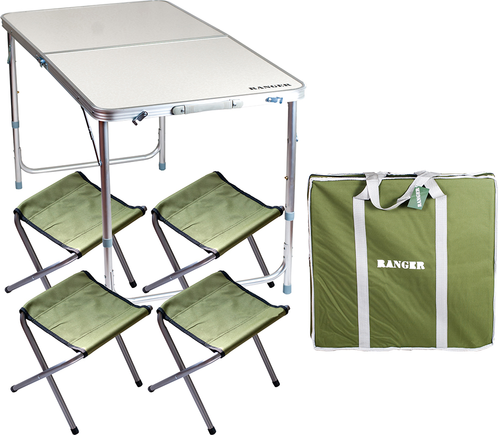 Компактный столик и складывающиеся стулья с чехлом Ranger ST 401