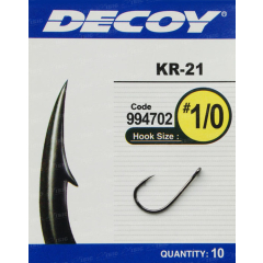 Крючок Decoy KR-21 Black Nickeled #5 (12 шт/уп)