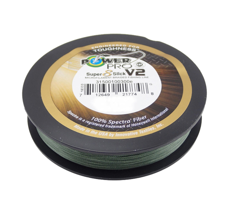 Шнур Power Pro Super 8 Slick V2 Moss Green 275m 0.23mm 38lb/17kg - 2 Шнур Power Pro Super 8 Slick V2 Moss Green 275m 0.23mm 38lb/17kg - 2