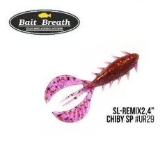 Силиконовая приманка Bait Breath SL-Remix Chiby SP 2.4" (10 шт) (Ur29 Chameleon Red seed)