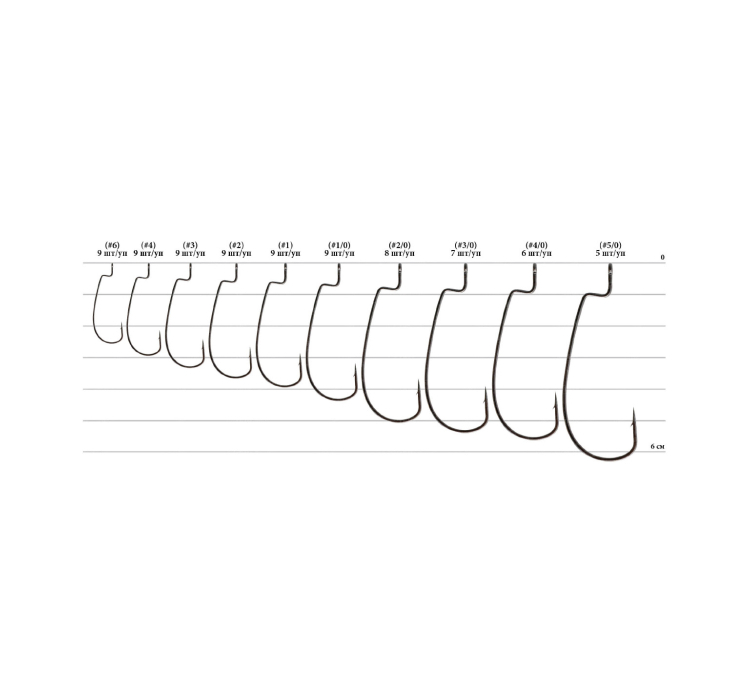 Гачок Decoy Worm9 Upper Cut #4 (9 шт/уп) - 2 Гачок Decoy Worm9 Upper Cut #4 (9 шт/уп) - 2